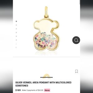 Tous Silver Vermeil Aeria Pendant